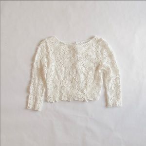 Pure Magnolia organic cotton lace bridal topper